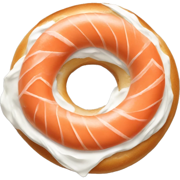 Bagel with cream cheese and salmon  emoji