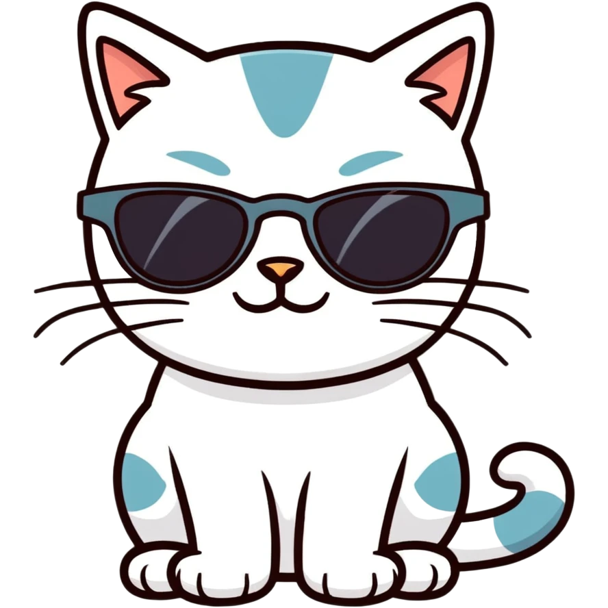 Cat with sunglasses emoji