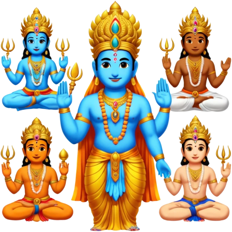 combined form of Bhagwan Vishnu 10 avatars. emoji
