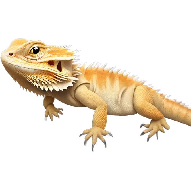 Bearded dragon sleeping on rock  emoji