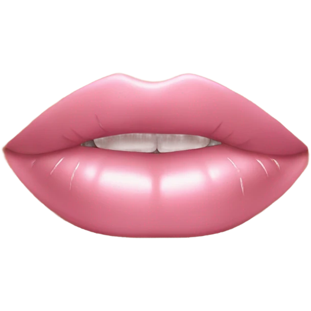 Aesthetic shiny baby pink lip gloss emoji