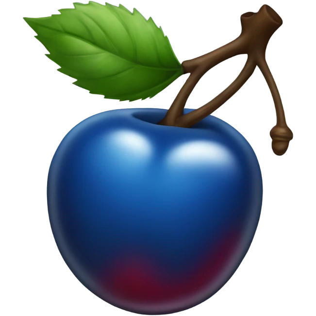 Blue cherry emoji