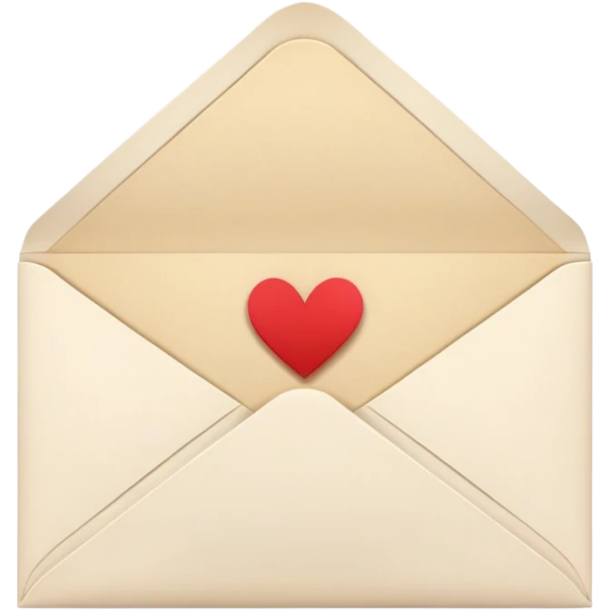 open envelope with a decorative invitation card slightly popping out, showing a heart or star icon emoji