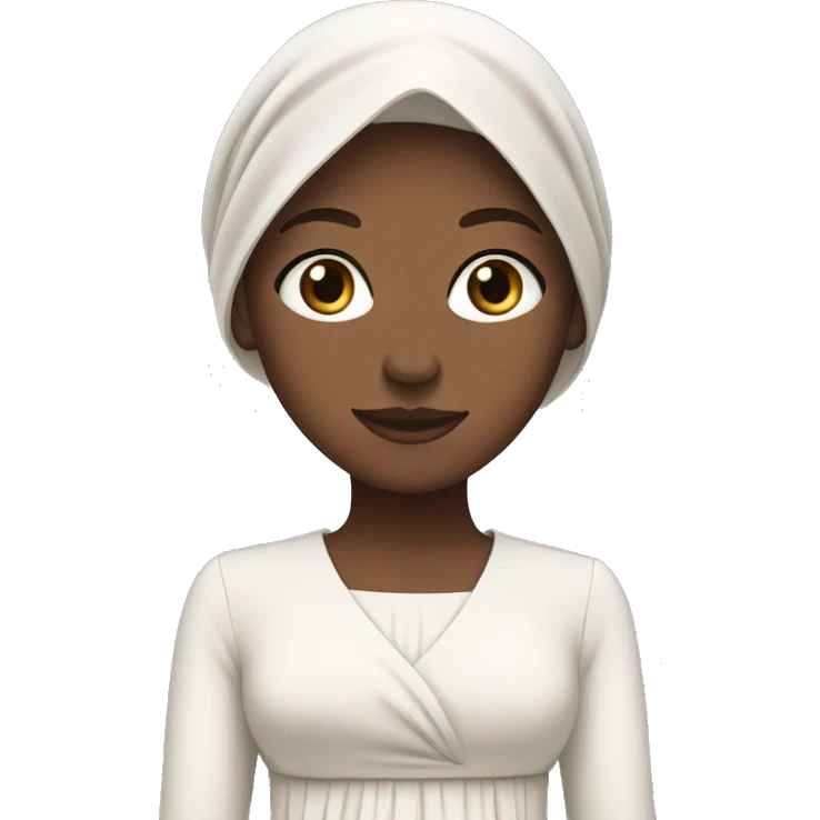 white girl in full modest dress emoji