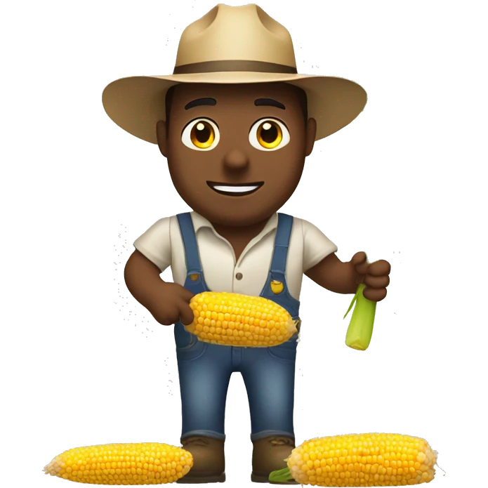 A farmer that slap a person with corn  emoji