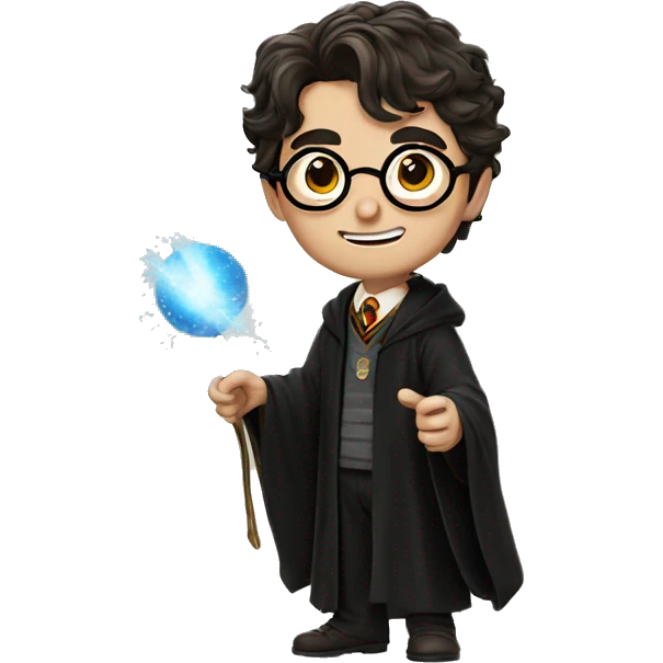 harry potter with magic emoji