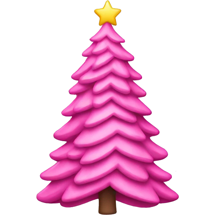 Pink Christmas tree  emoji