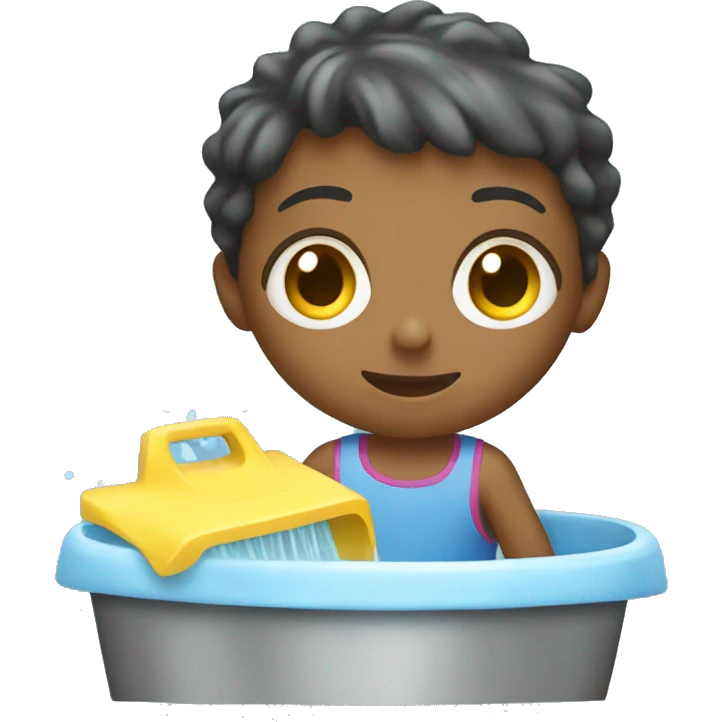 Kid washing car emoji