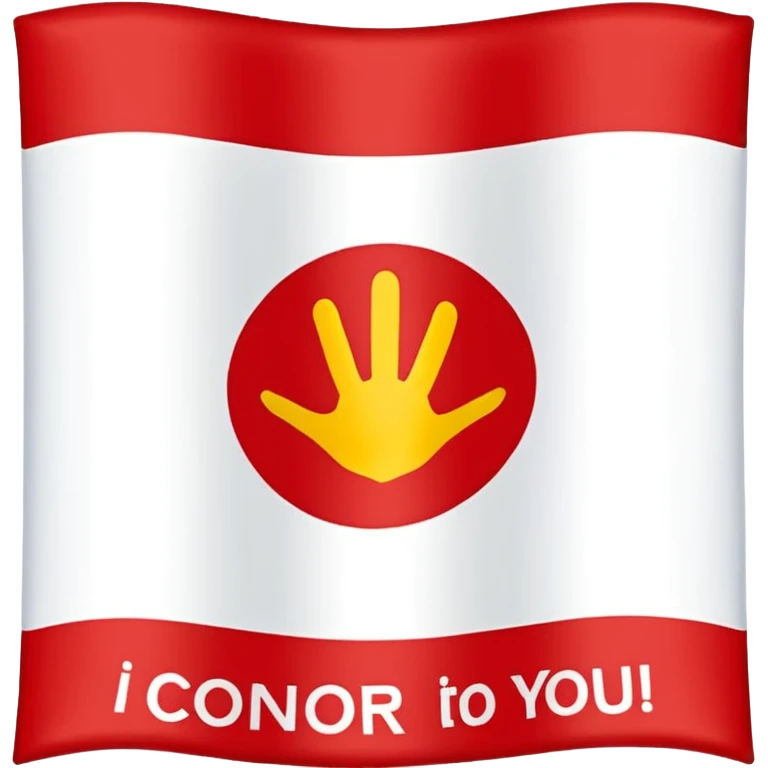 A flag that says Connor I’m going to tickle you emoji