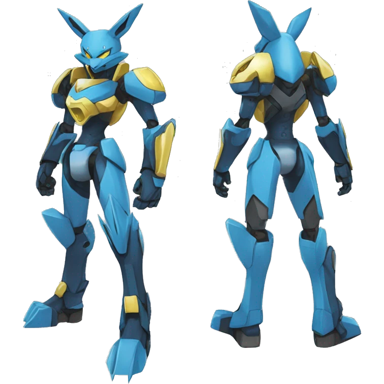 Lucario-Zeraora-medabot-Mecha full body emoji