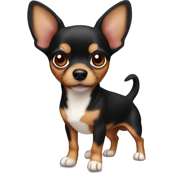 Chihuahua/daschund brown and black calico emoji