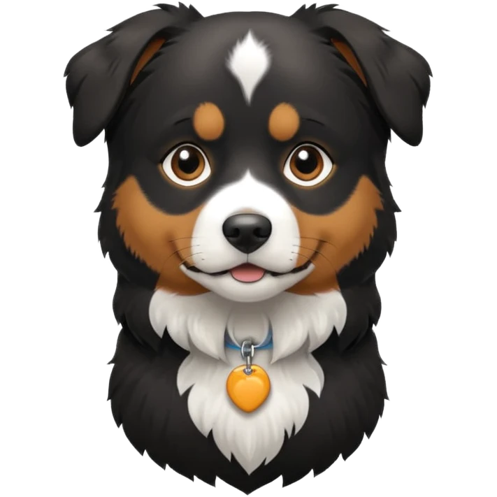 Australian Shepherd Rottweiler mix black and white dog mix emoji
