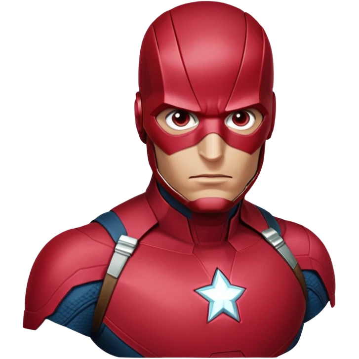 vision marvel half body with red face from captain america: civil war emoji