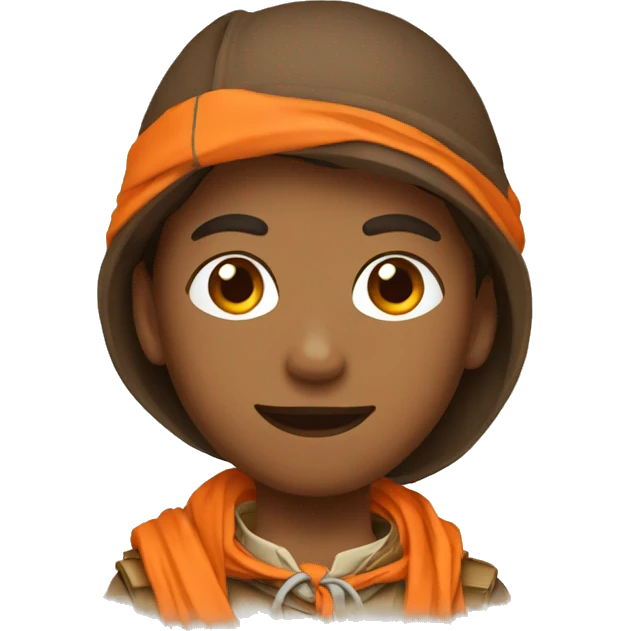 scout with brown and orange kerchief emoji