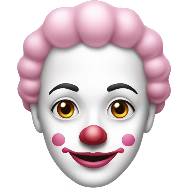 Pierrot clown pink emoji