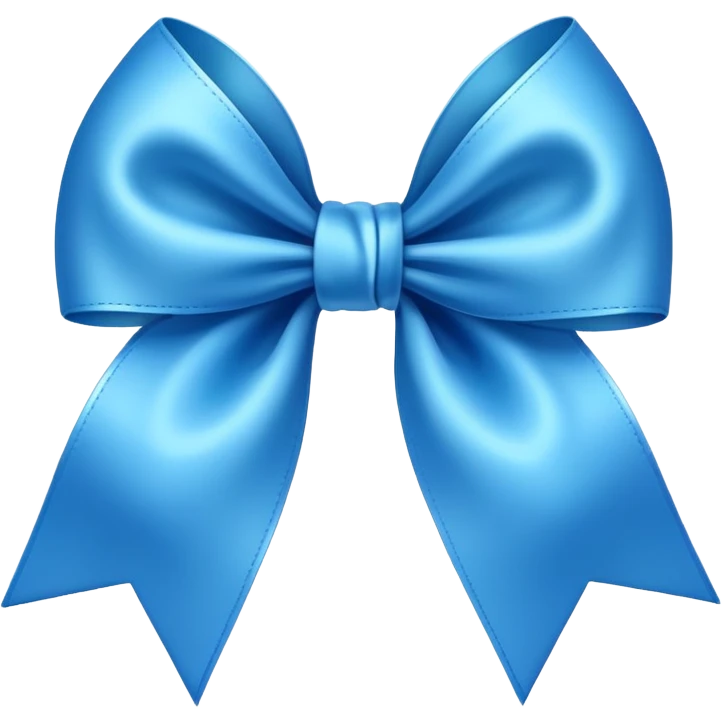Moño azul  emoji