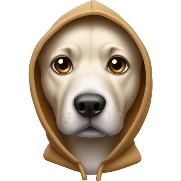 dog wearing hodie emoji