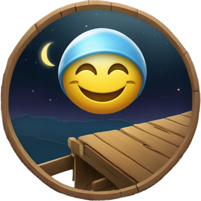 un squelette au sourire malicieux tape frénétiquement sur un tonneau en bois ancien. Ses os blancs, polis par le temps et la lune, luisent d'une étrange lumière dans l'obscurité. emoji