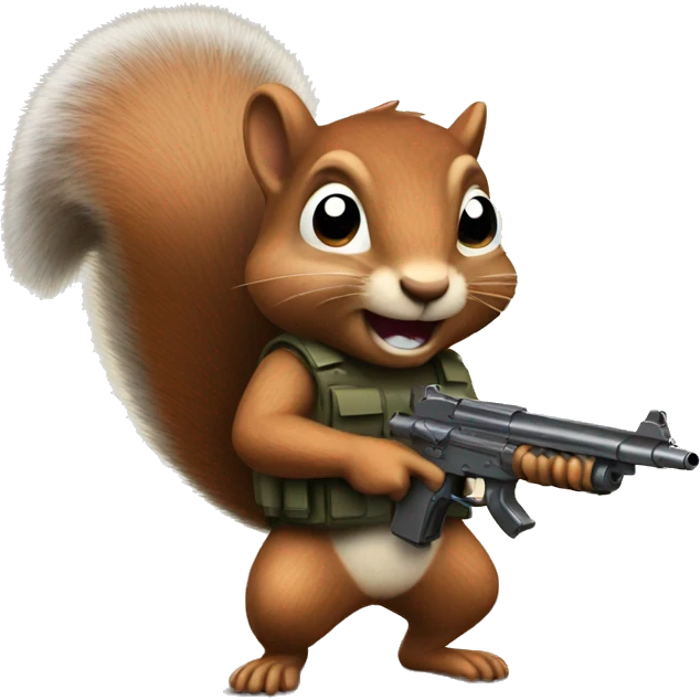 squirrel with a gun emoji