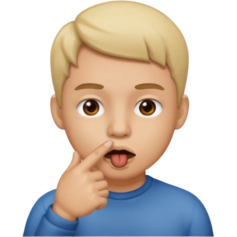 Persona con el dedo en la boca emoji