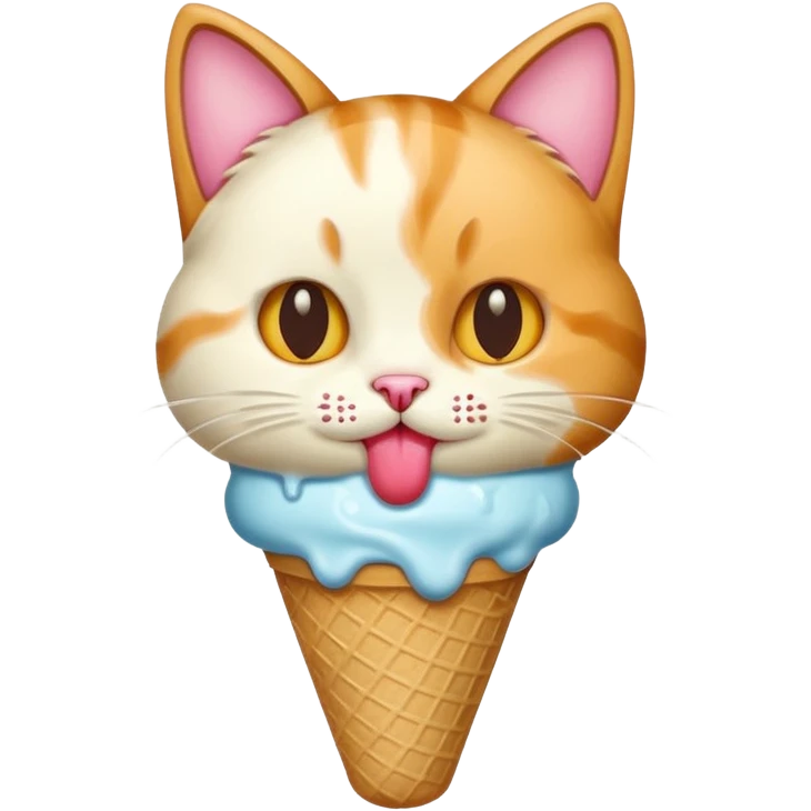 cat eating ice cream  emoji