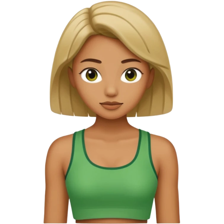 brasil crop top verde emoji