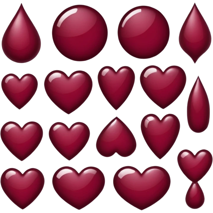 бордовый стикер пак emoji
