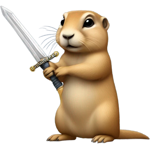 Prairie dog with a sword  emoji
