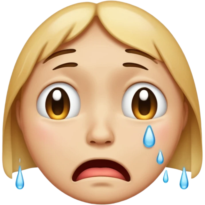 crying face emoji, expressive and clear emoji