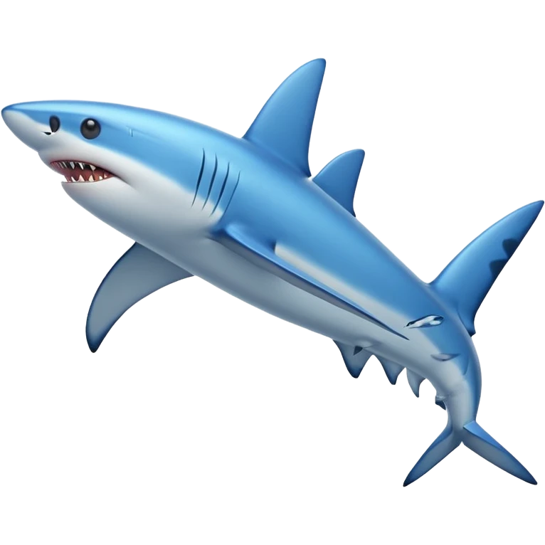 blue shark swimming emoji