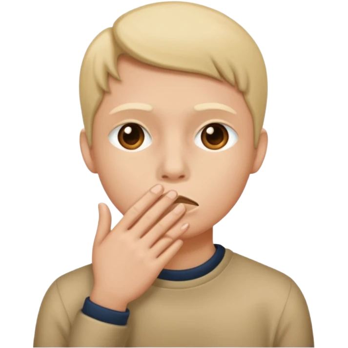 Silent face, shushing emoji