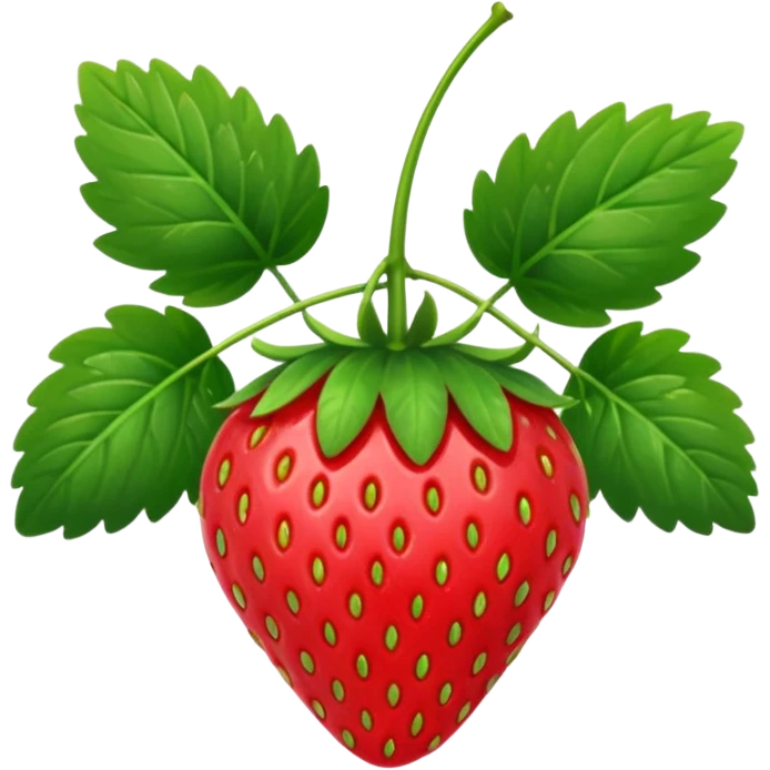 strawberry with plant emoji