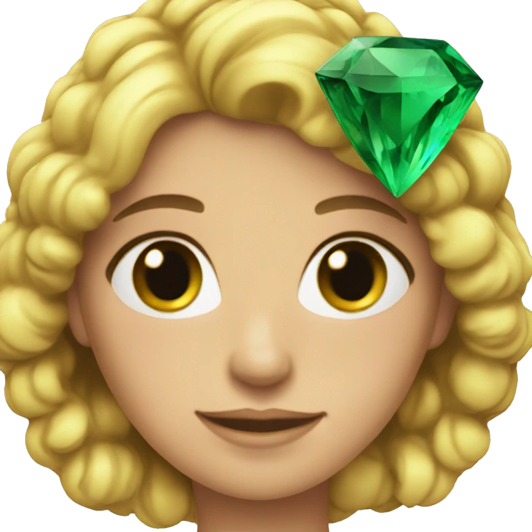  woman with a crown emerald emoji