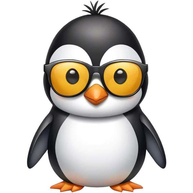 Penguin wearing sunglasses emoji