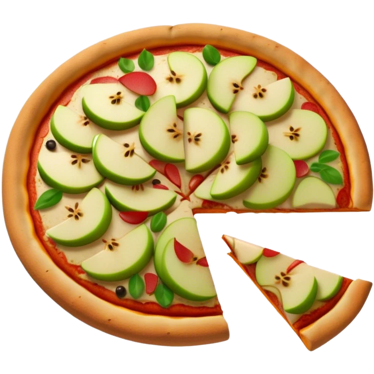 apple pizza an apple slices on a pizza emoji