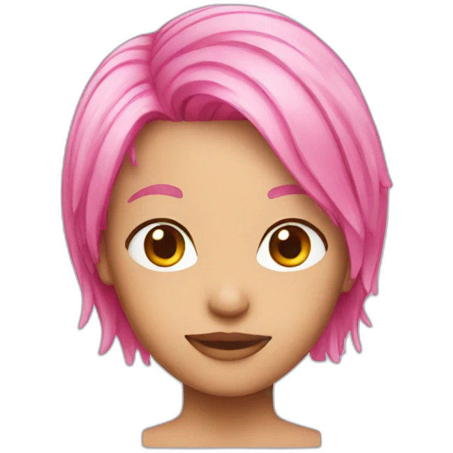pink hair emoji