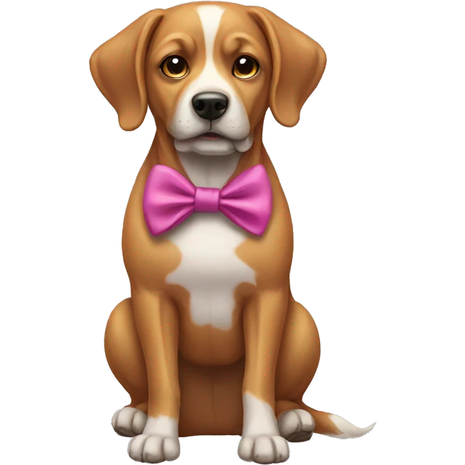 Dog with bow emoji