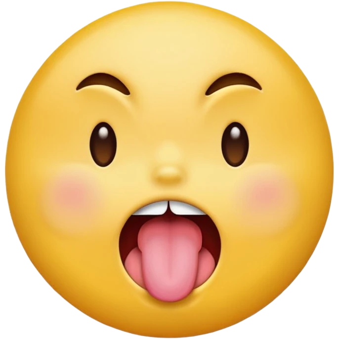 original emoji look yellow circle with winkey face tongue out and cringey emoji