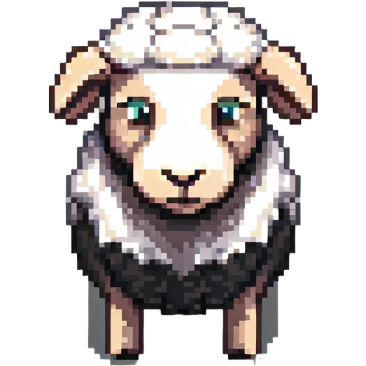 square Minecraft sheep emoji