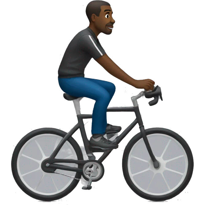 Serge BANKOLE sur un vélo  emoji