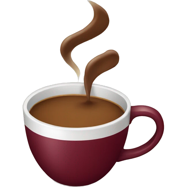  burgundy hot cup of coffee emoji