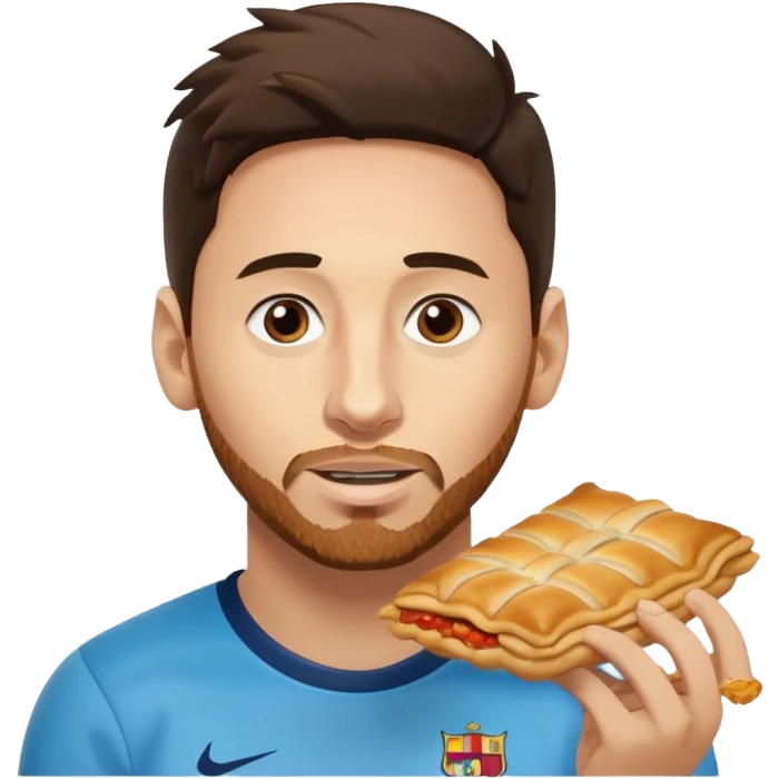 messi eat tatar cheburek emoji