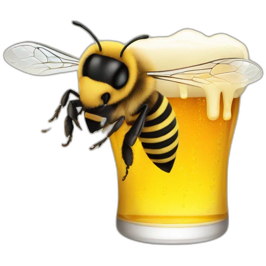 Bee Driking Beer emoji