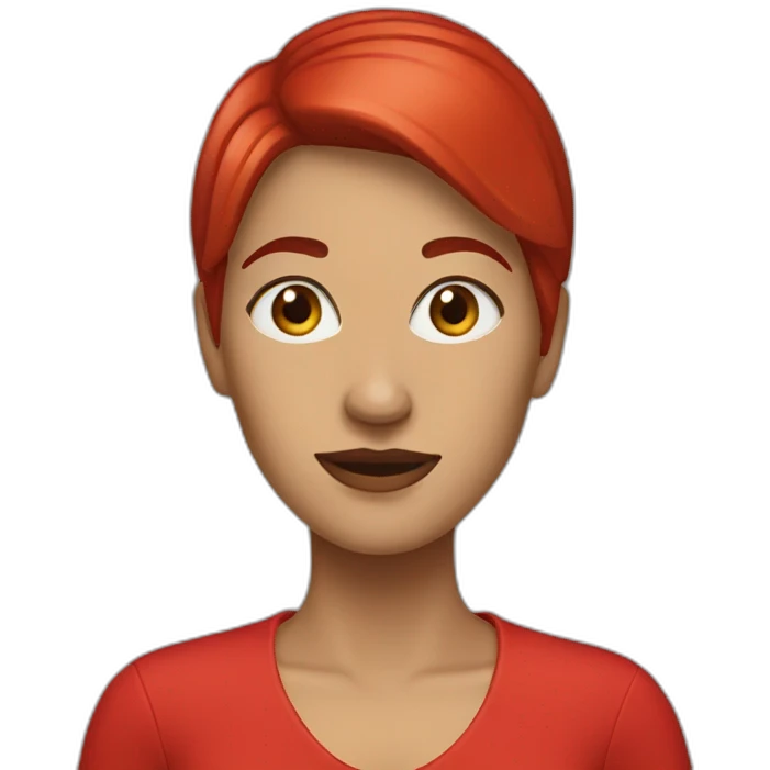 woman in red emoji