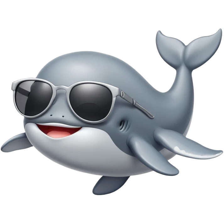 Little whale wearing sunglasses emoji