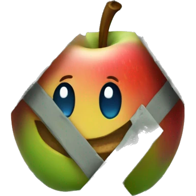 Apple behind a gate emoji