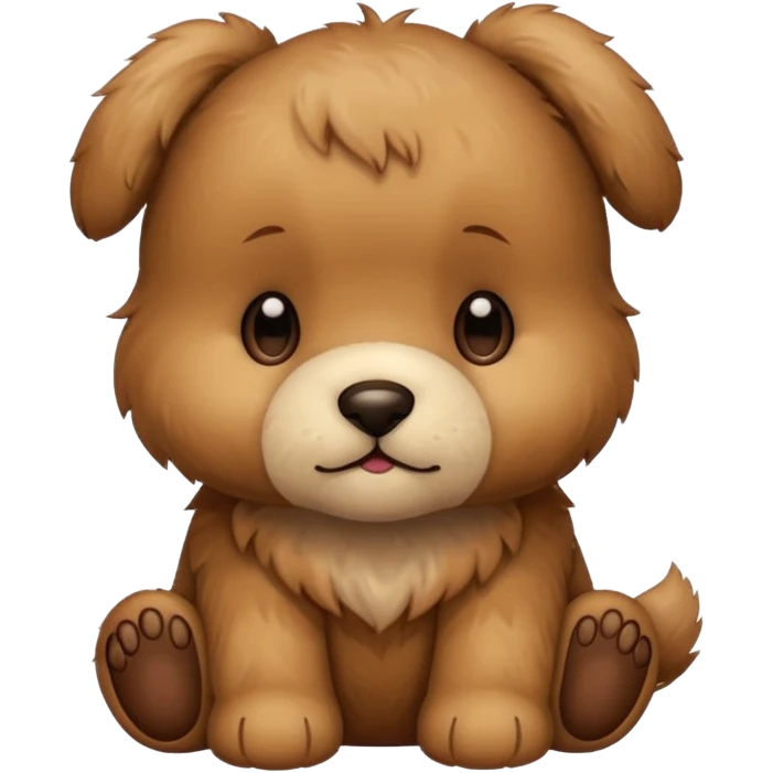 Teddy puppy  brown iOS style emoji