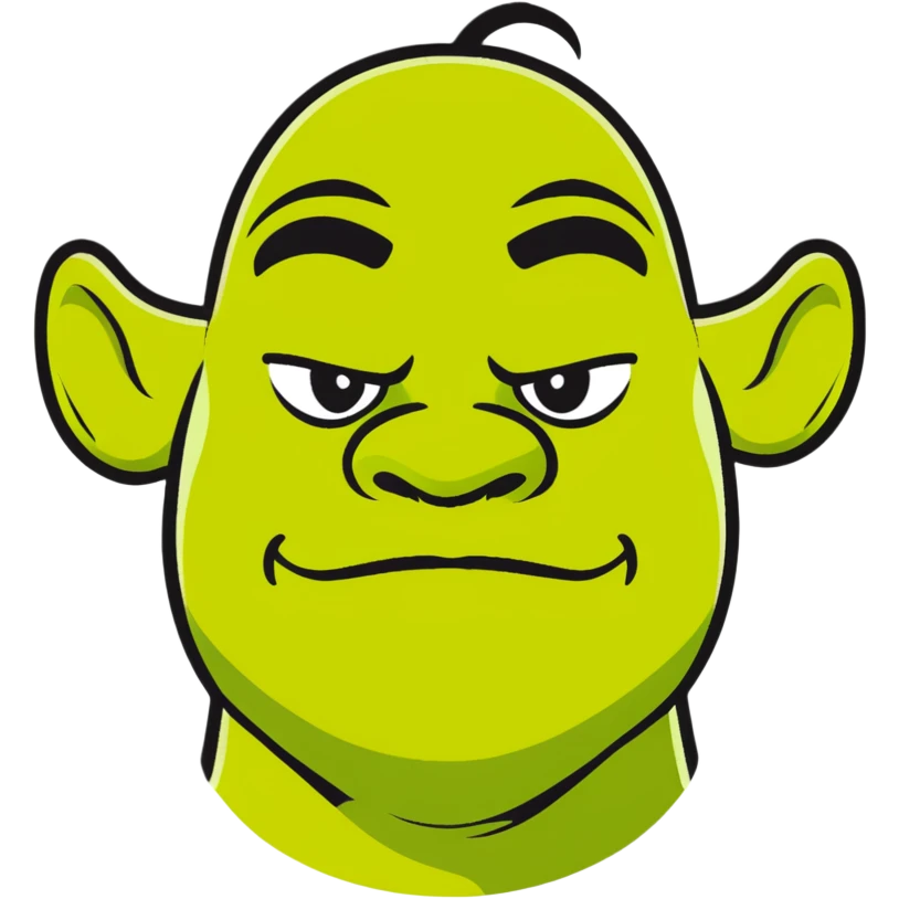 iconic Shrek face emoji