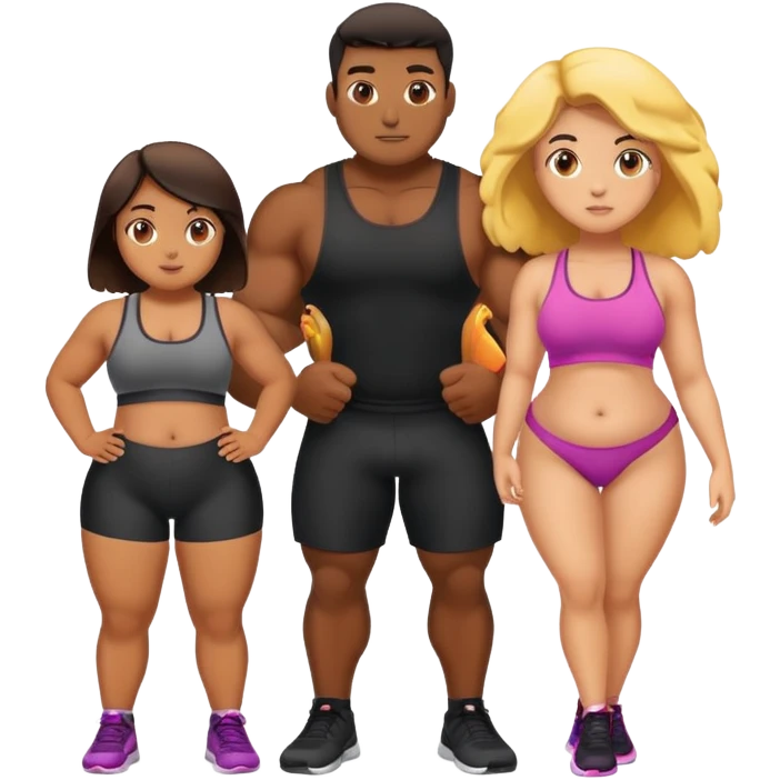 Black gym bro with a chubby chick emoji