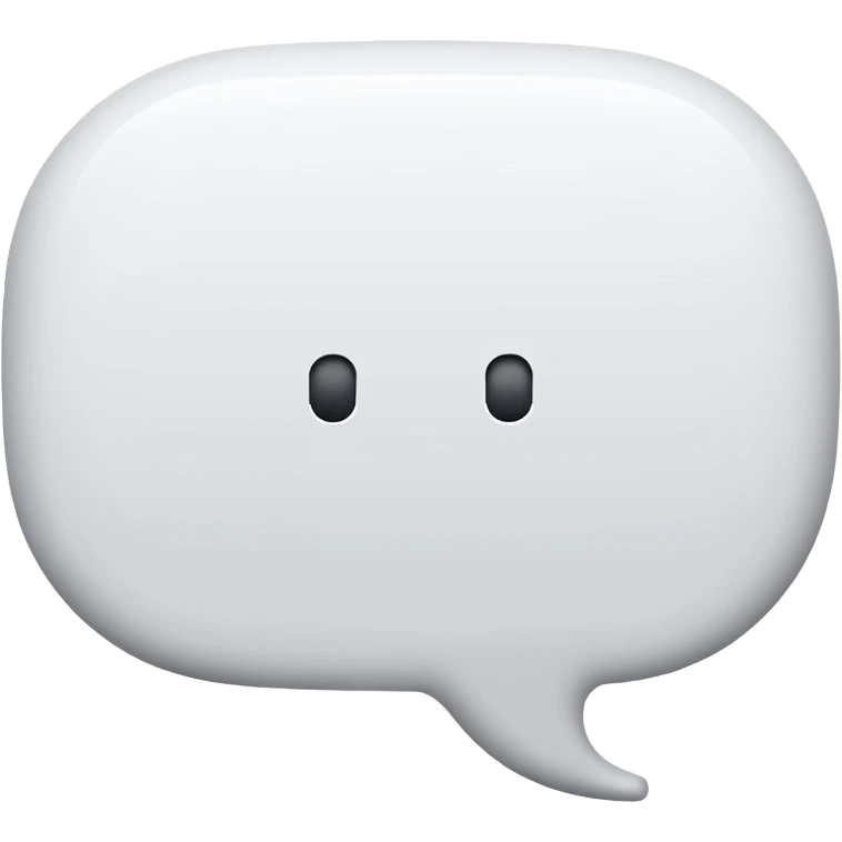 speech bubble with AI letters inside emoji